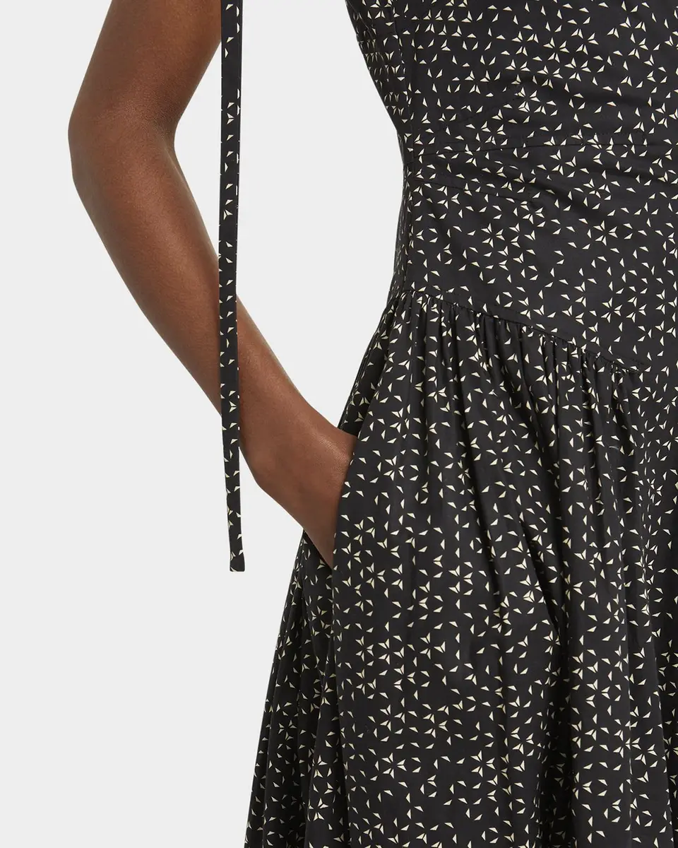 Proenza Schouler White Label Clayton Printed Poplin Drop-Waist Dress | Thumbnail 5