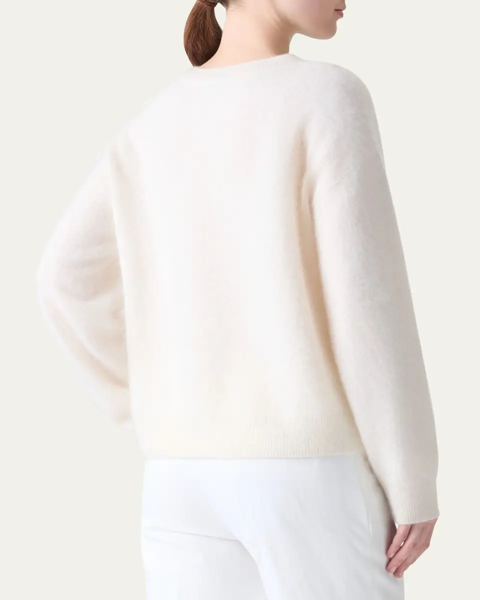 Akris Brushed Cashmere Crewneck Sweater | Thumbnail 3 Akris Brushed Cashmere Crewneck Sweater | Thumbnail 3