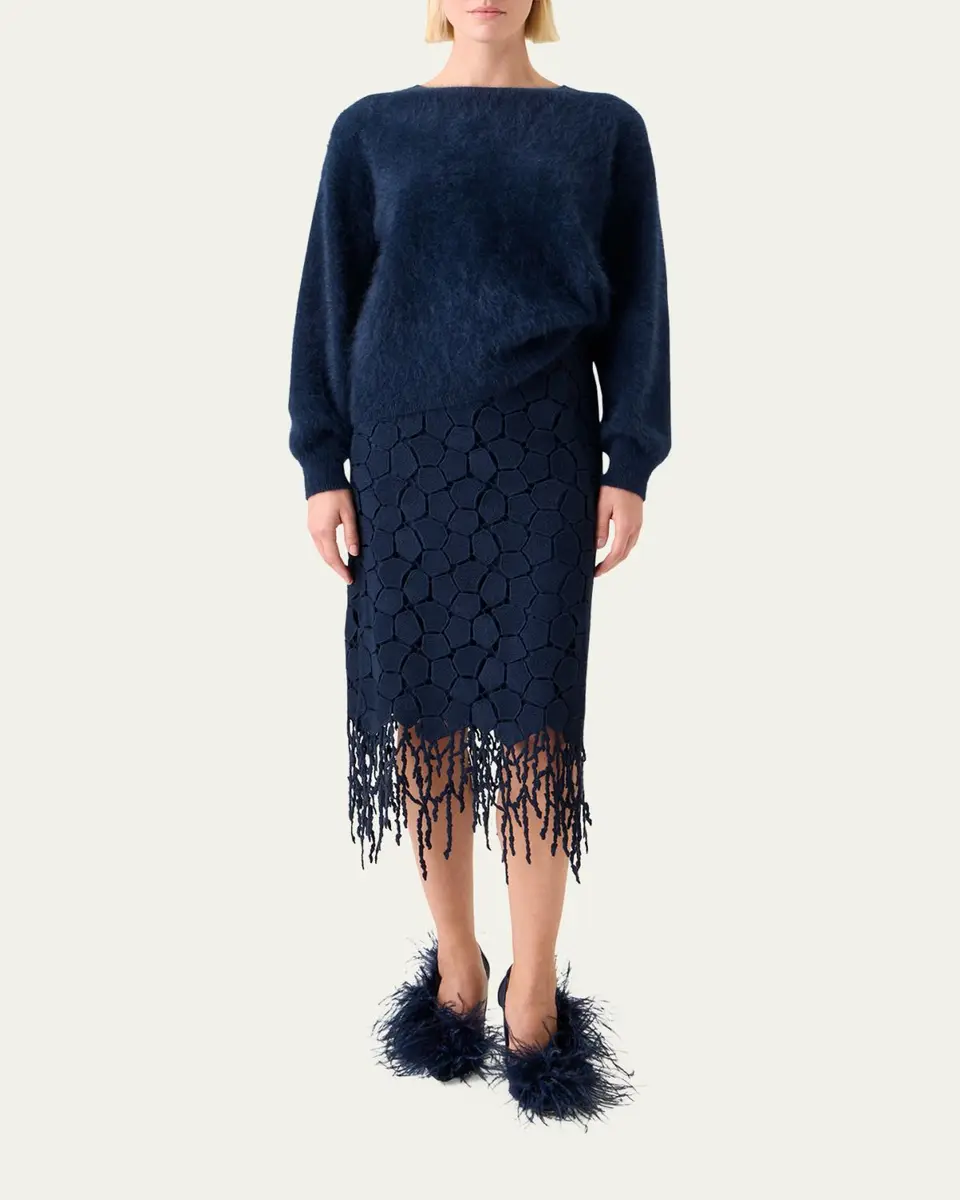 Akris Brushed Cashmere Crewneck Sweater | Thumbnail 6 Akris Brushed Cashmere Crewneck Sweater | Thumbnail 6
