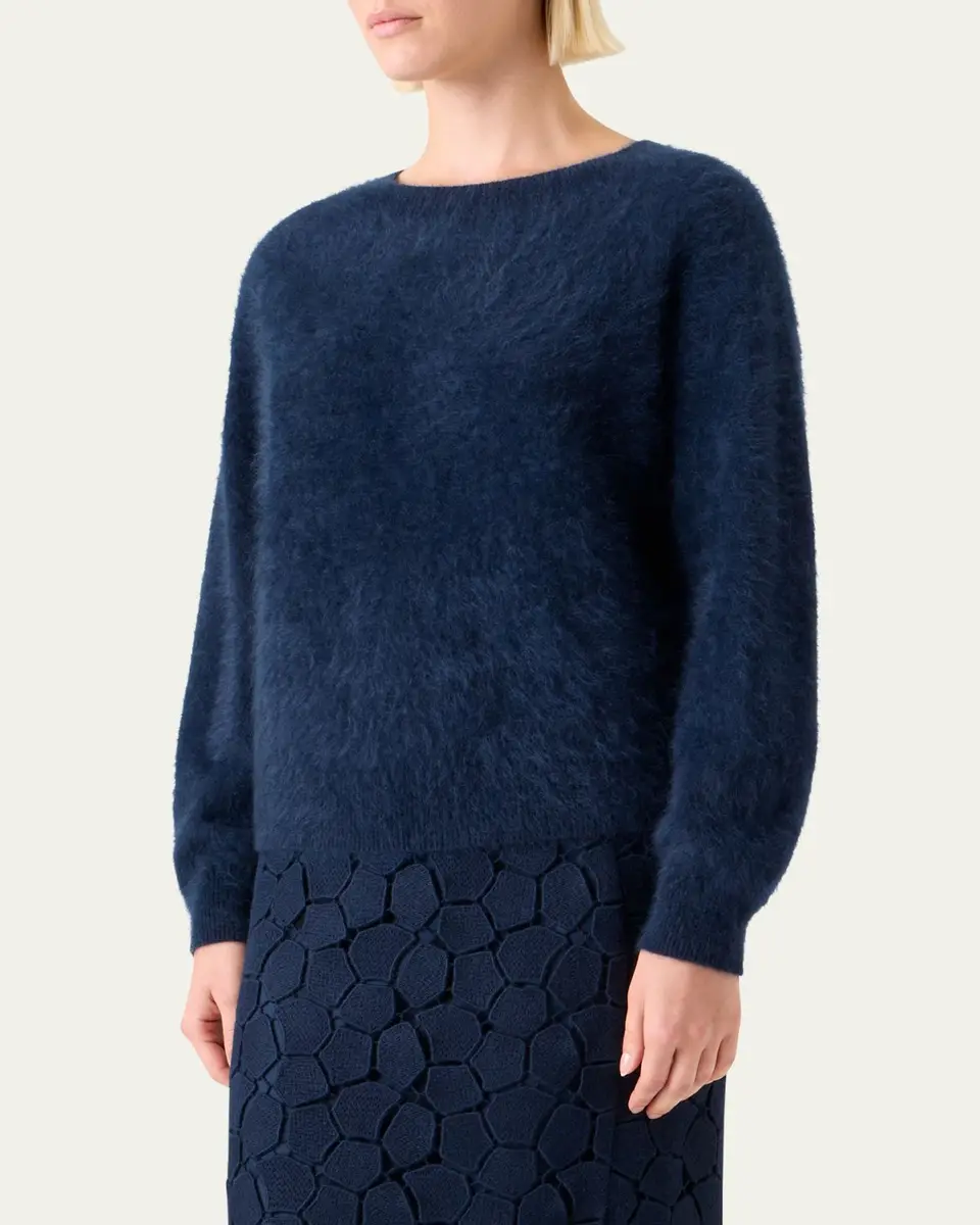 Akris Brushed Cashmere Crewneck Sweater | Thumbnail 8 Akris Brushed Cashmere Crewneck Sweater | Thumbnail 8