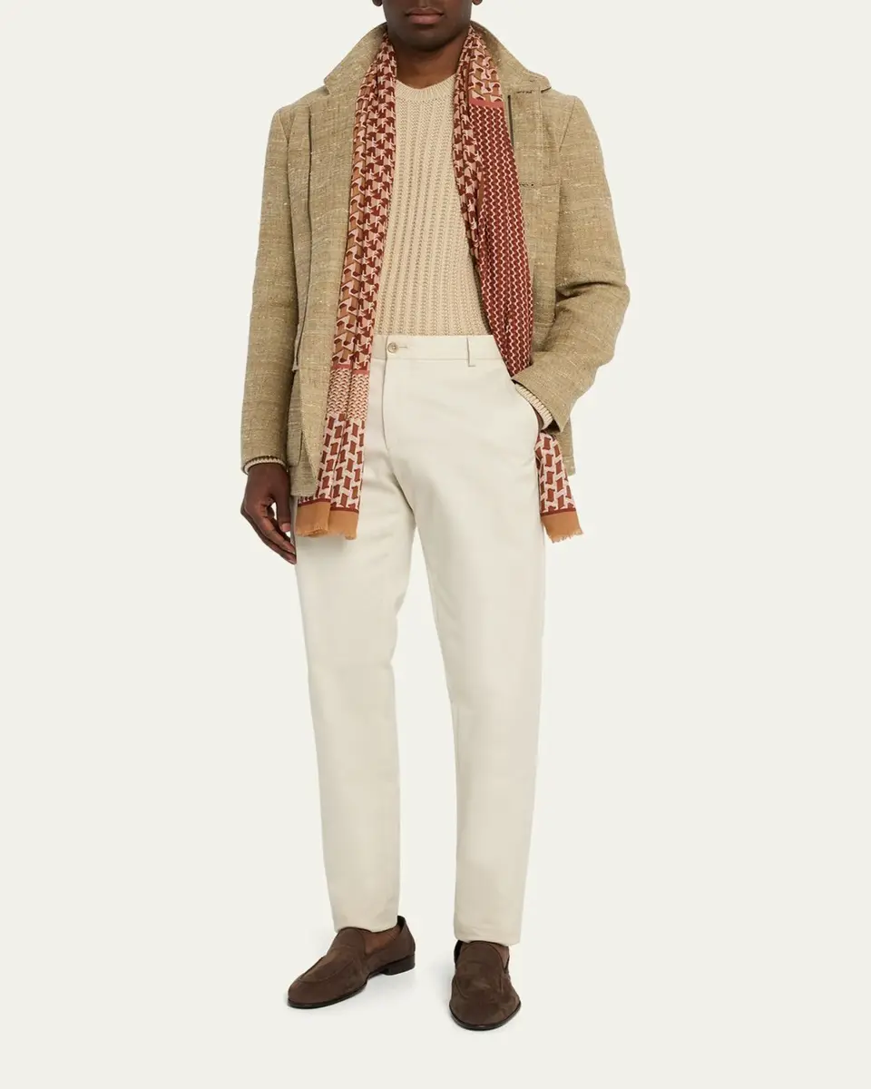 Alonpi Men's Printed Wool Scarf | Thumbnail 2 Alonpi Men's Printed Wool Scarf | Thumbnail 2