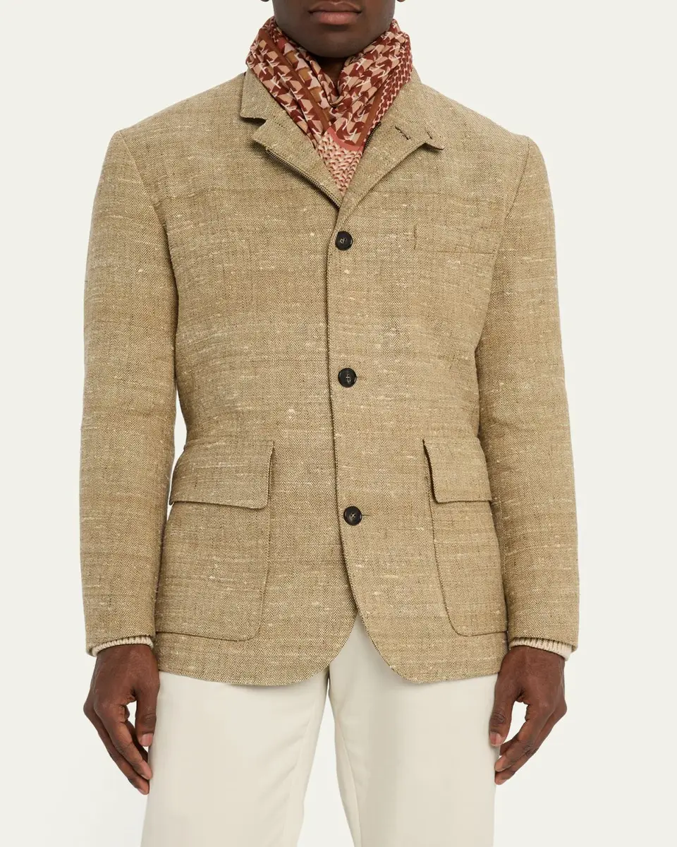 Alonpi Men's Printed Wool Scarf | Thumbnail 3 Alonpi Men's Printed Wool Scarf | Thumbnail 3