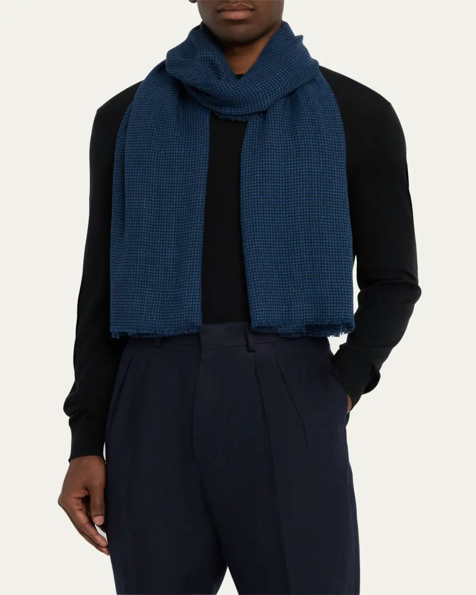 Alonpi Men's Printed Wool Scarf | Thumbnail 6 Alonpi Men's Printed Wool Scarf | Thumbnail 6