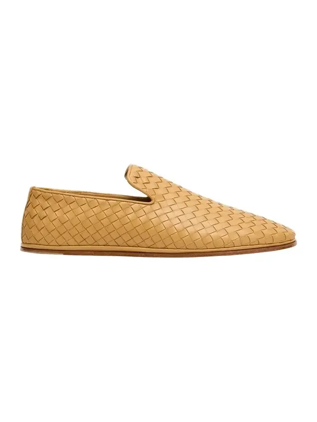 Bottega Veneta Men's Sunday Intrecciato Leather Slippers