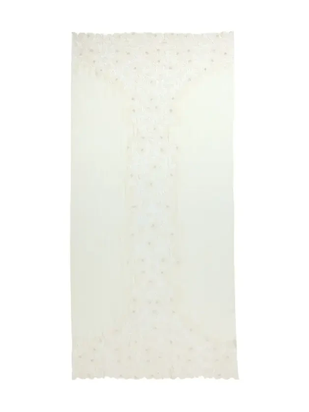 Rose Embroidered Cashmere Scarf