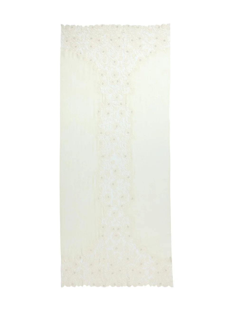 Rose Embroidered Cashmere Scarf Rose Embroidered Cashmere Scarf