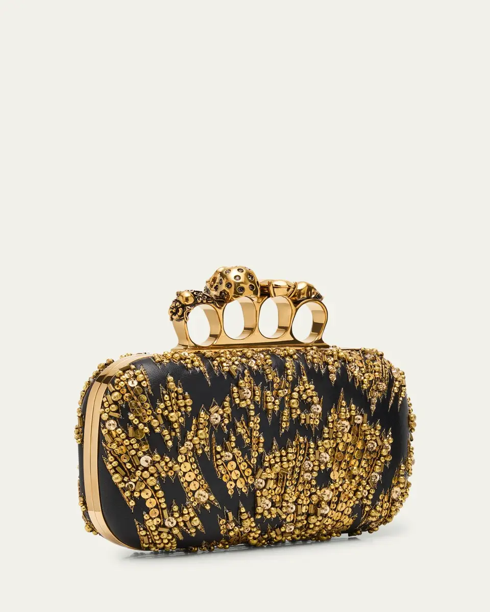 Alexander McQueen Skull Four Ring Embellished Clutch Bag | Thumbnail 3 Alexander McQueen Skull Four Ring Embellished Clutch Bag | Thumbnail 3