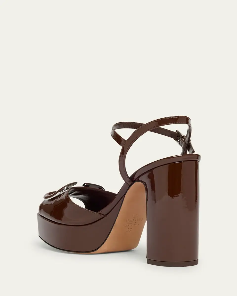 Valentino Garavani VLogo Signature Patent Leather Platform Sandals | Thumbnail 2 Valentino Garavani VLogo Signature Patent Leather Platform Sandals | Thumbnail 2