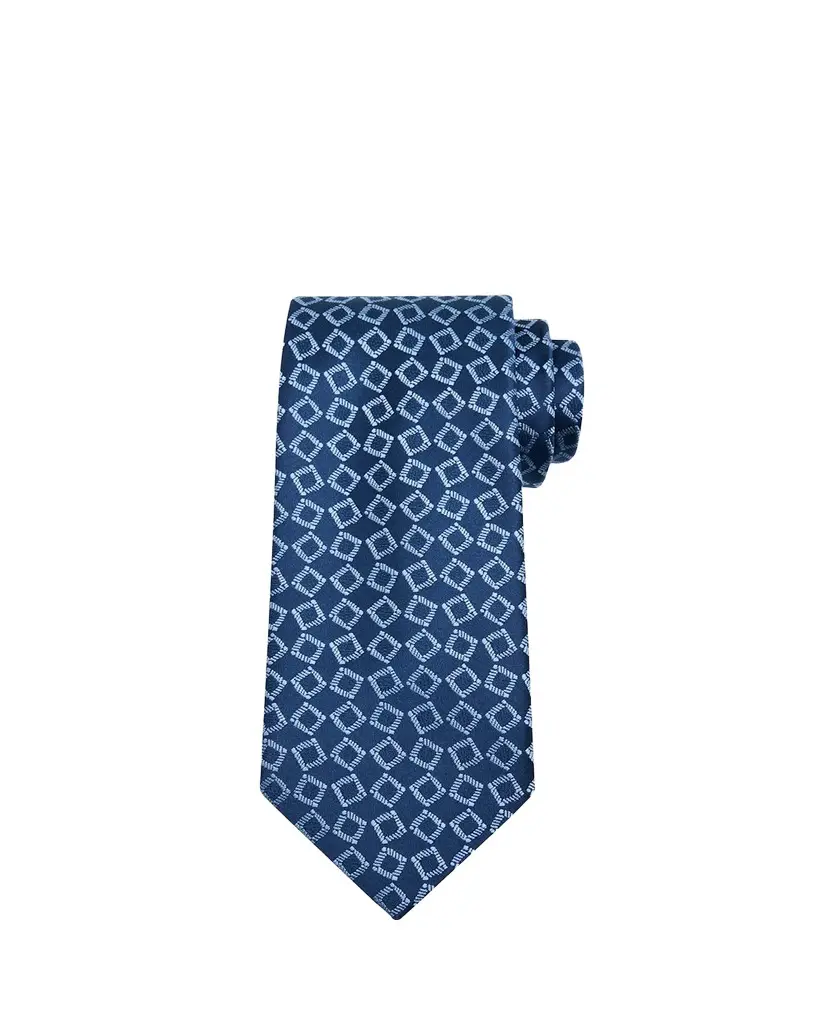 Men's Square Jacquard Silk Tie