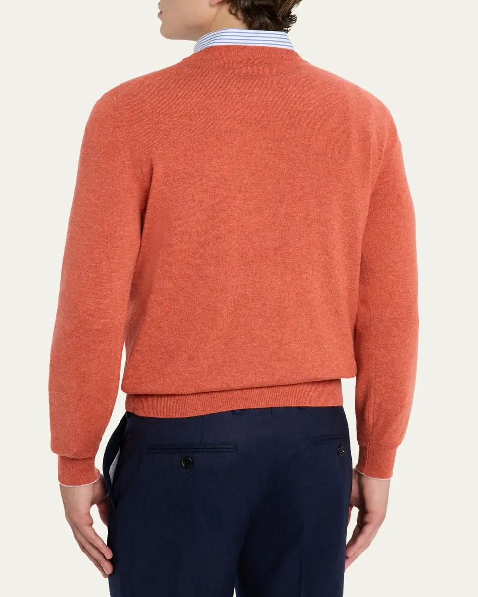 Brunello Cucinelli Men's Cashmere Crewneck Sweater | Thumbnail 11