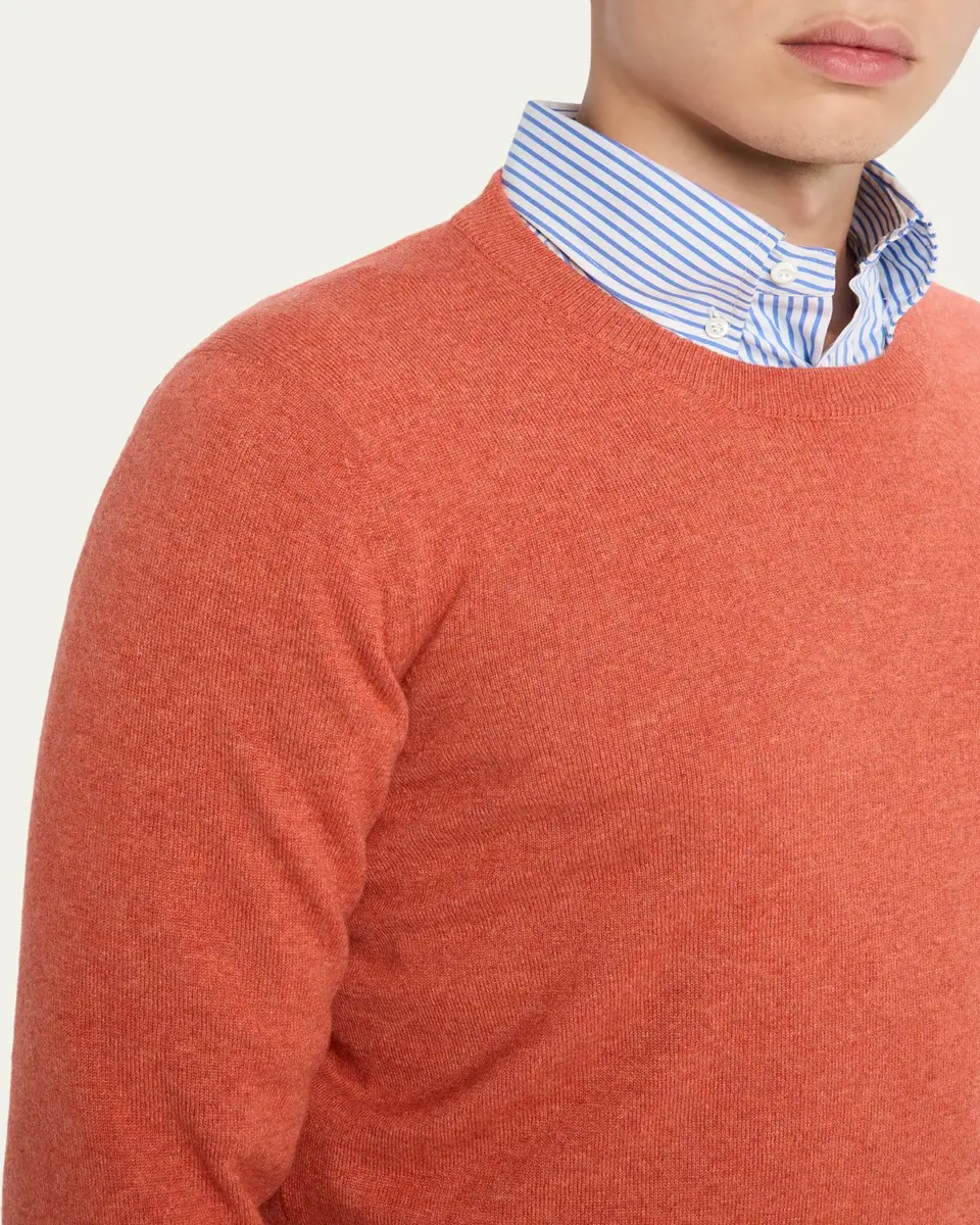 Brunello Cucinelli Men's Cashmere Crewneck Sweater | Thumbnail 13