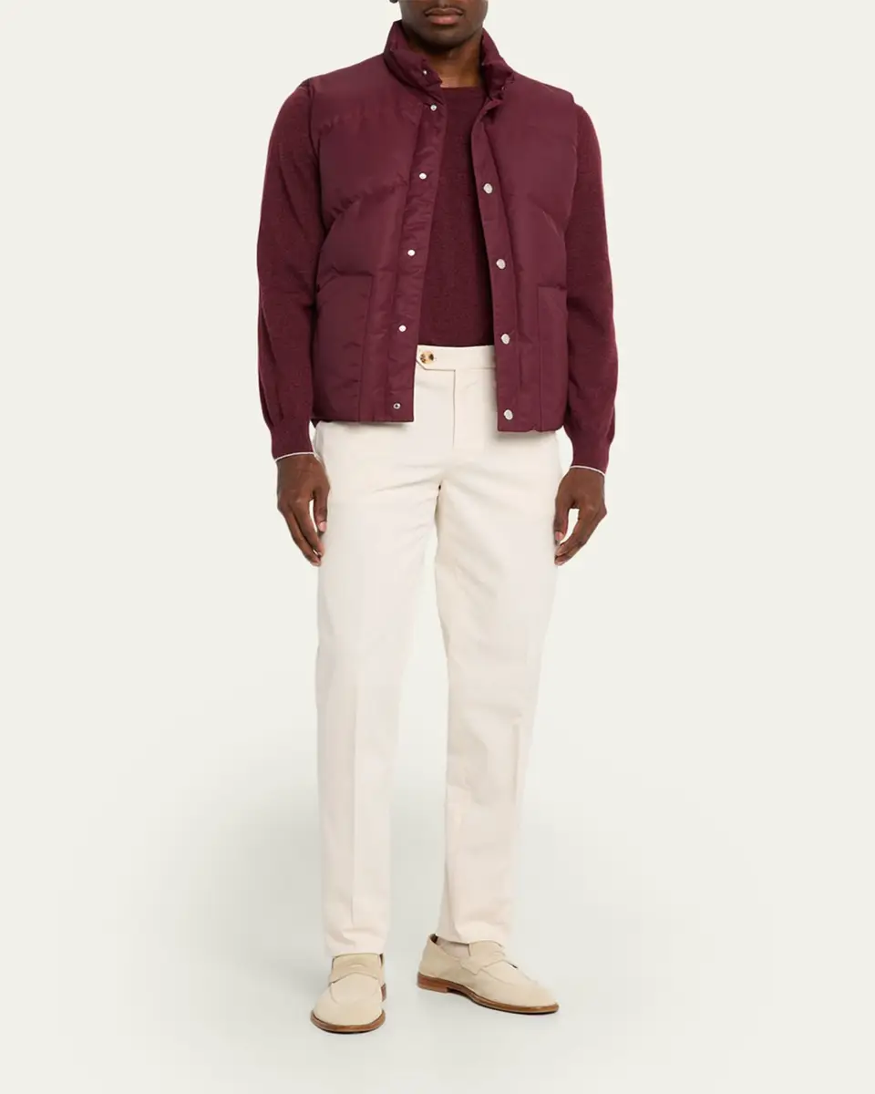 Brunello Cucinelli Men's Cashmere Crewneck Sweater | Thumbnail 6