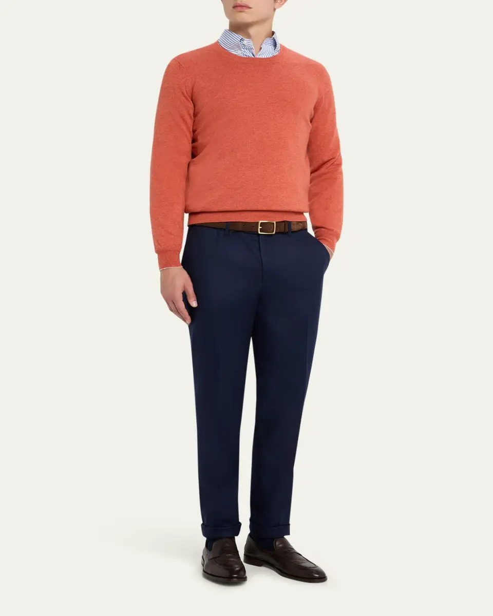 Brunello Cucinelli Men's Cashmere Crewneck Sweater | Thumbnail 10