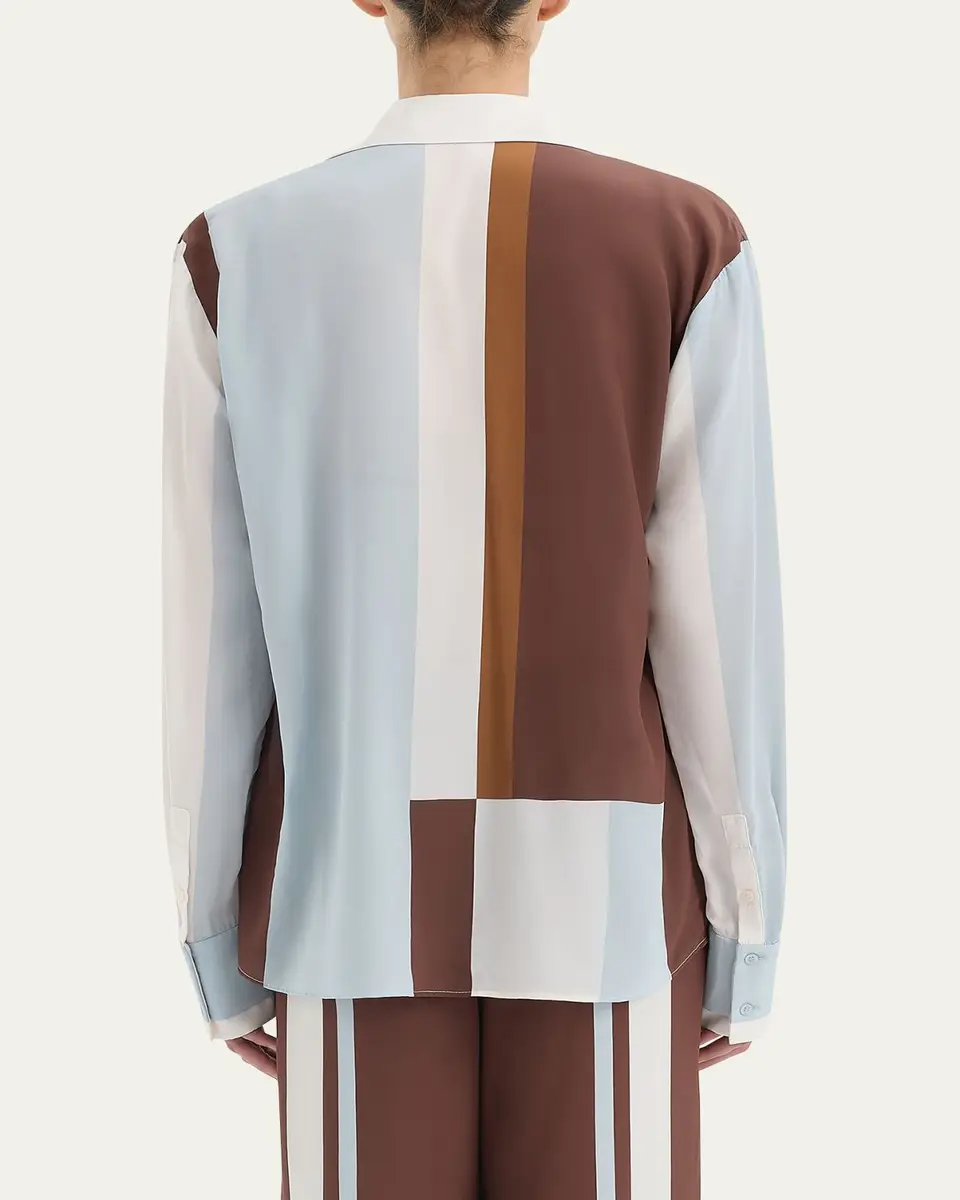 SIR. Marais Button-Front Silk Shirt | Thumbnail 3 SIR. Marais Button-Front Silk Shirt | Thumbnail 3