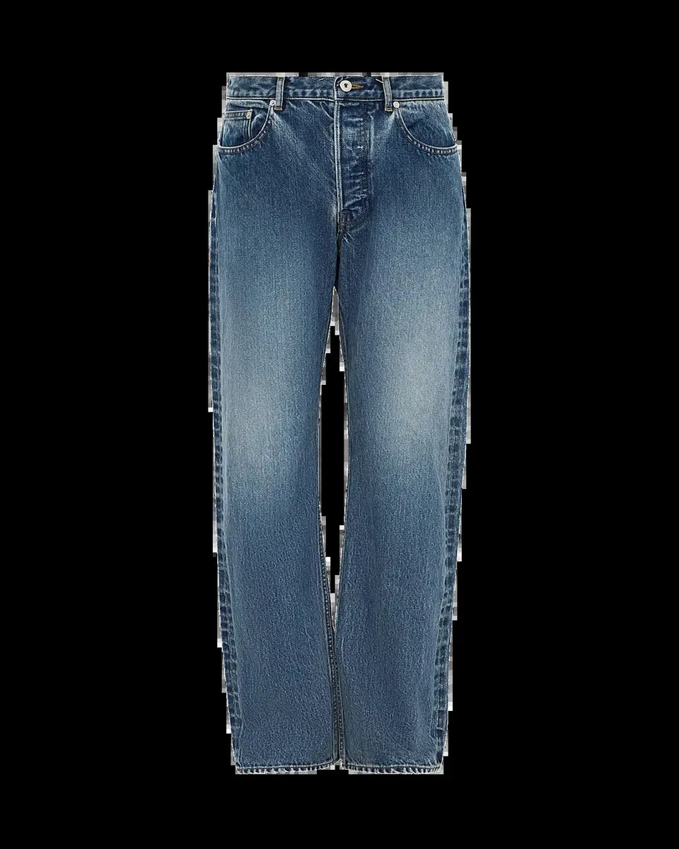 JW Anderson Men's Blue-Wash Denim Straight Leg Jeans | Thumbnail 2 JW Anderson Men's Blue-Wash Denim Straight Leg Jeans | Thumbnail 2