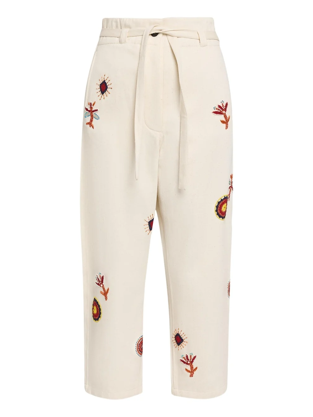 Fauji Tie-Waist Embroidered Pants Fauji Tie-Waist Embroidered Pants