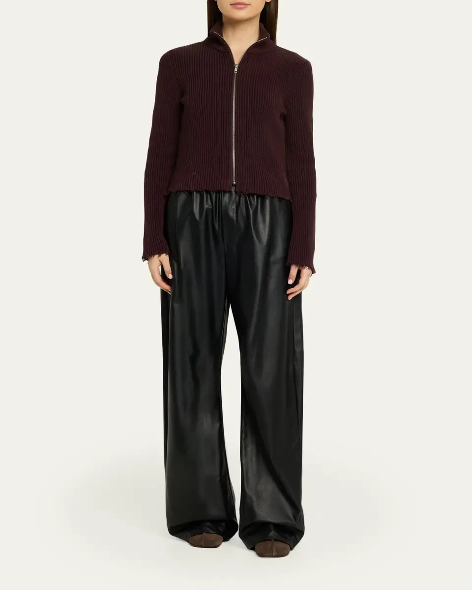 Maison Margiela Ribbed Mock-Neck Cardigan | Thumbnail 2