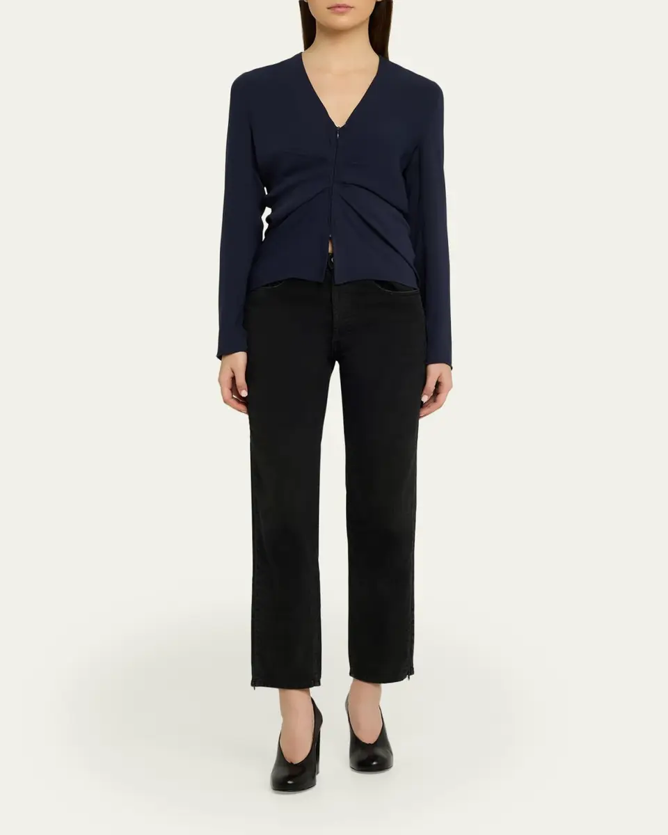 Maison Margiela Ruched Long-Sleeve Top | Thumbnail 2