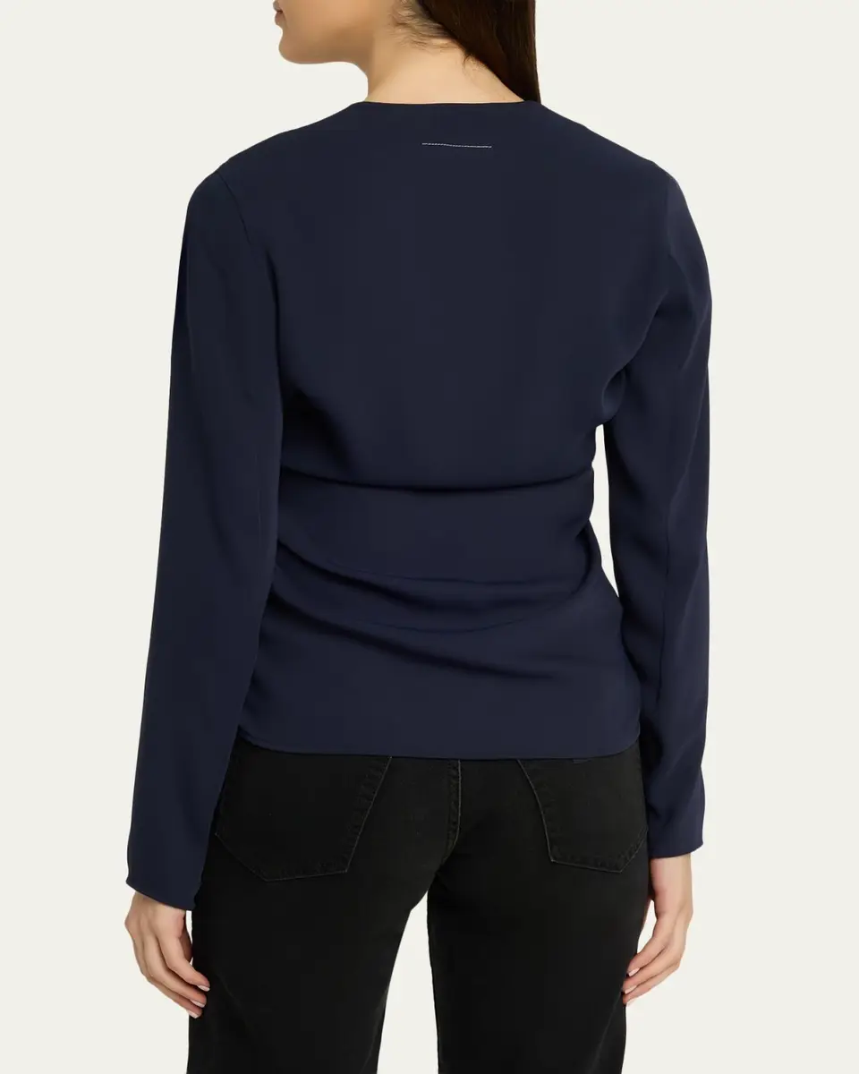 Maison Margiela Ruched Long-Sleeve Top | Thumbnail 3