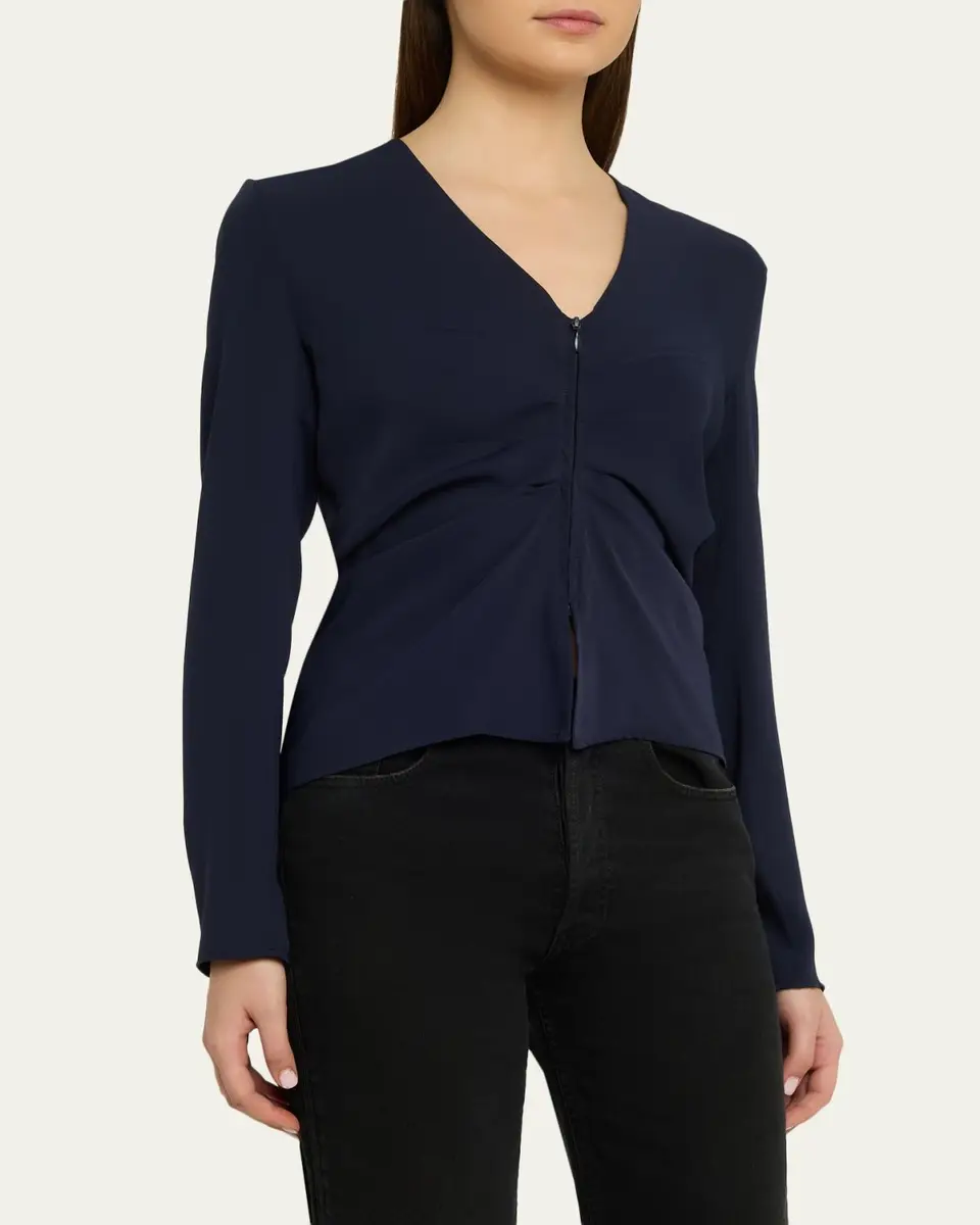 Maison Margiela Ruched Long-Sleeve Top | Thumbnail 4