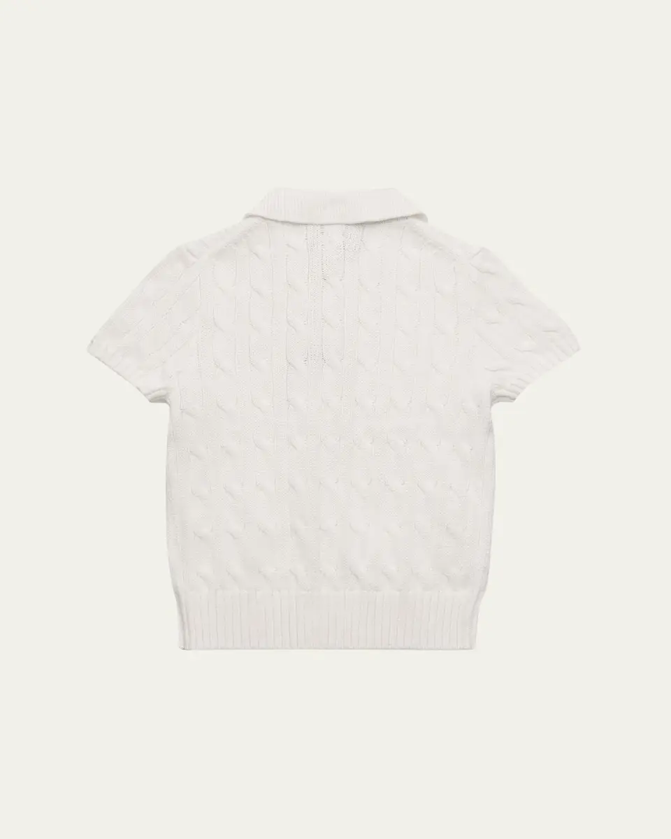 Ralph Lauren Boy's Cable-Knit Cotton Polo Sweater | Thumbnail 2 Ralph Lauren Boy's Cable-Knit Cotton Polo Sweater | Thumbnail 2