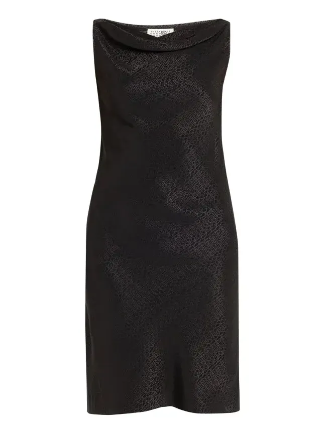 Jacquard Cowl-Neck Midi Dress Jacquard Cowl-Neck Midi Dress