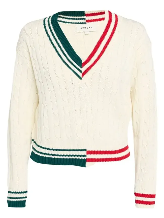 Iona Colorblock Cable-Knit Sweater Iona Colorblock Cable-Knit Sweater