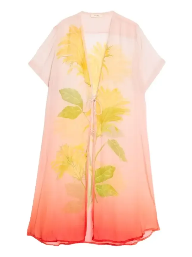 Floral Overlay Midi Dress Coverup Floral Overlay Midi Dress Coverup