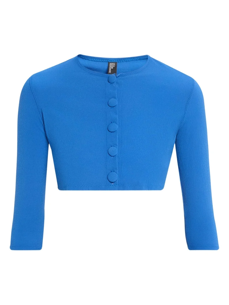 Lisa Marie Fernandez Crepe Cropped Cardigan