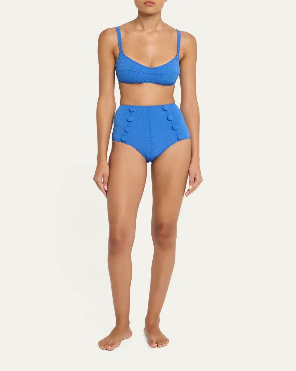 Lisa Marie Fernandez Balconette High-Waist Two-Piece Swimsuit | Thumbnail 2 Lisa Marie Fernandez Balconette High-Waist Two-Piece Swimsuit | Thumbnail 2