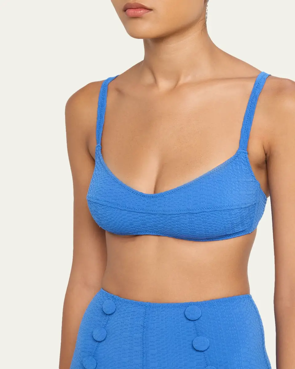 Lisa Marie Fernandez Balconette High-Waist Two-Piece Swimsuit | Thumbnail 4 Lisa Marie Fernandez Balconette High-Waist Two-Piece Swimsuit | Thumbnail 4
