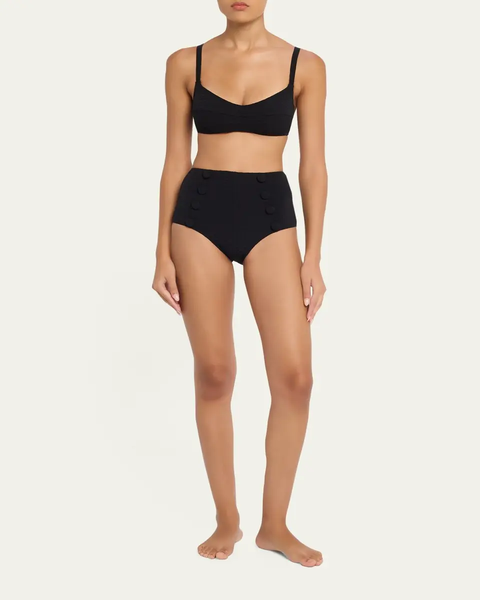 Lisa Marie Fernandez Balconette High-Waist Two-Piece Swimsuit | Thumbnail 2 Lisa Marie Fernandez Balconette High-Waist Two-Piece Swimsuit | Thumbnail 2