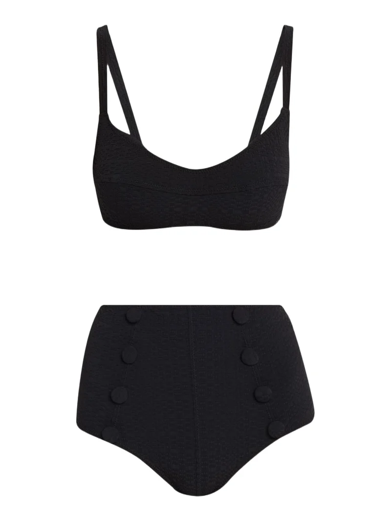 Lisa Marie Fernandez Balconette High-Waist Two-Piece Swimsuit