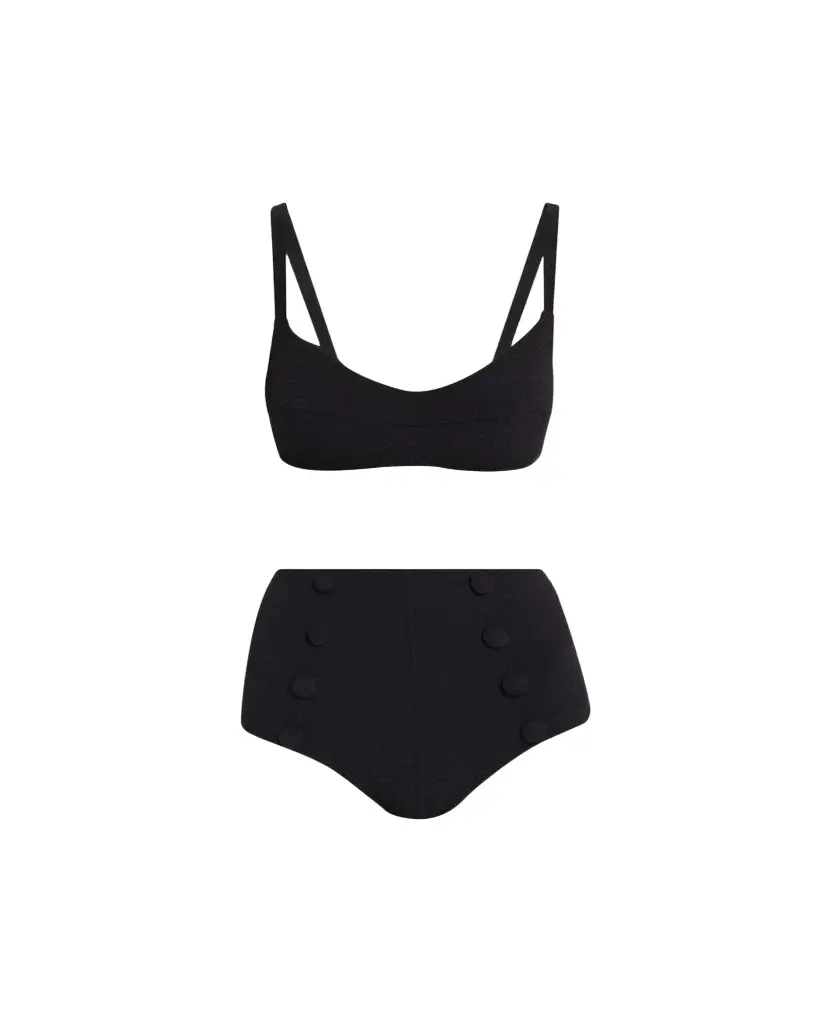 Lisa Marie Fernandez Balconette High-Waist Two-Piece Swimsuit | Image 1 Lisa Marie Fernandez Balconette High-Waist Two-Piece Swimsuit | Image 1