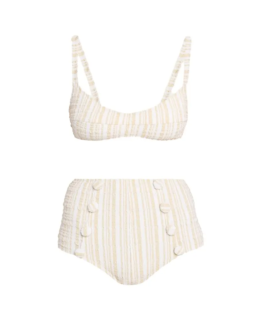 Lisa Marie Fernandez Balconette High-Waist Two-Piece Swimsuit | Image 1 Lisa Marie Fernandez Balconette High-Waist Two-Piece Swimsuit | Image 1