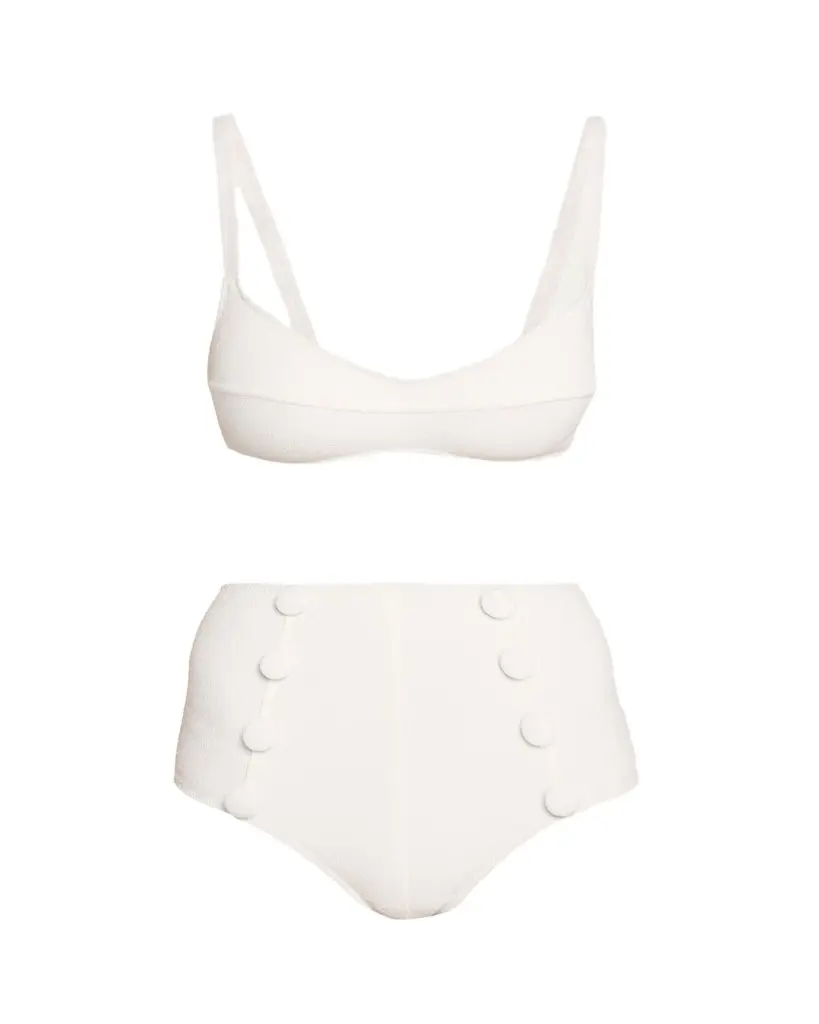 Lisa Marie Fernandez Balconette High-Waist Two-Piece Swimsuit | Image 1 Lisa Marie Fernandez Balconette High-Waist Two-Piece Swimsuit | Image 1