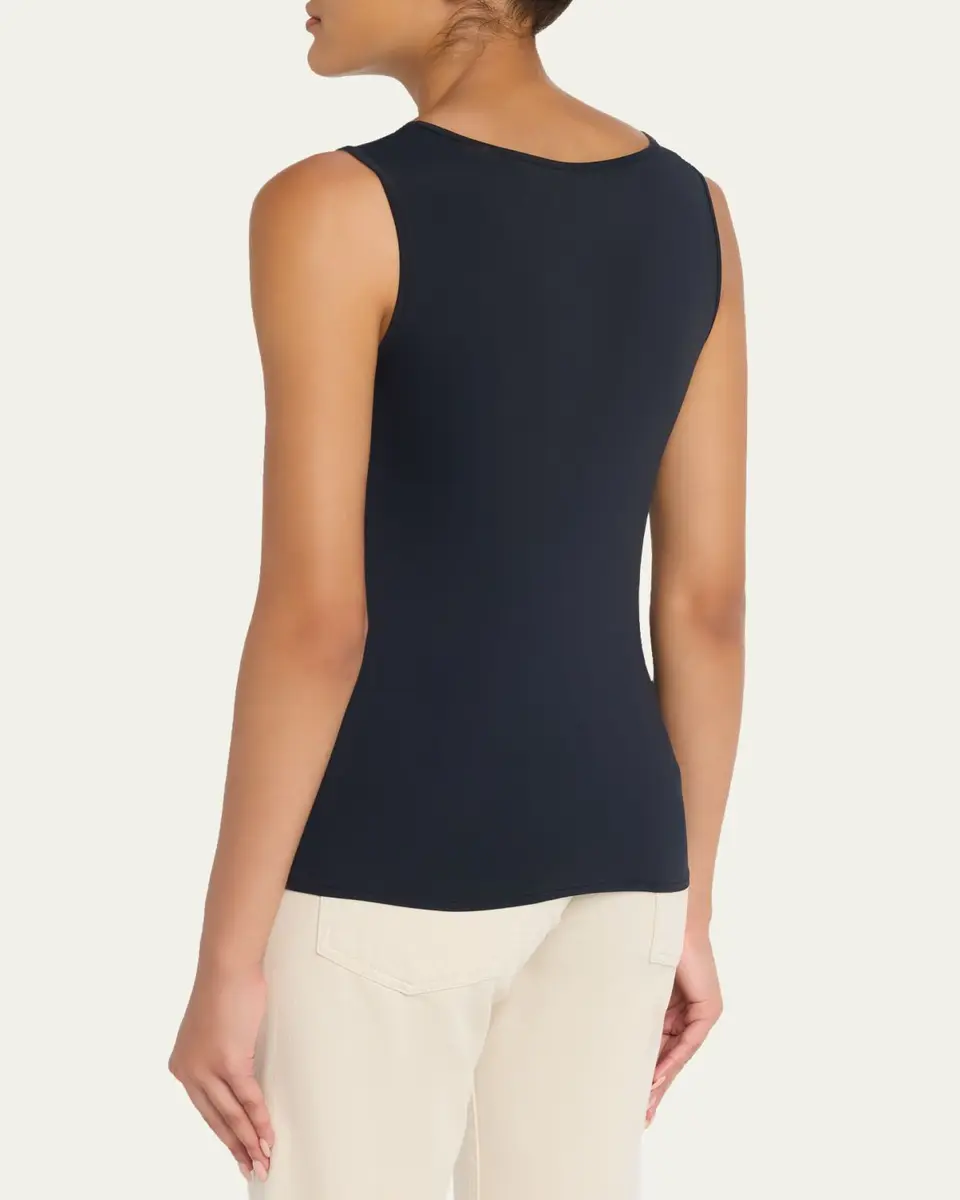 MAJESTIC FILATURES Bateau-Neck Stretch Jersey Tank Top | Thumbnail 3 MAJESTIC FILATURES Bateau-Neck Stretch Jersey Tank Top | Thumbnail 3
