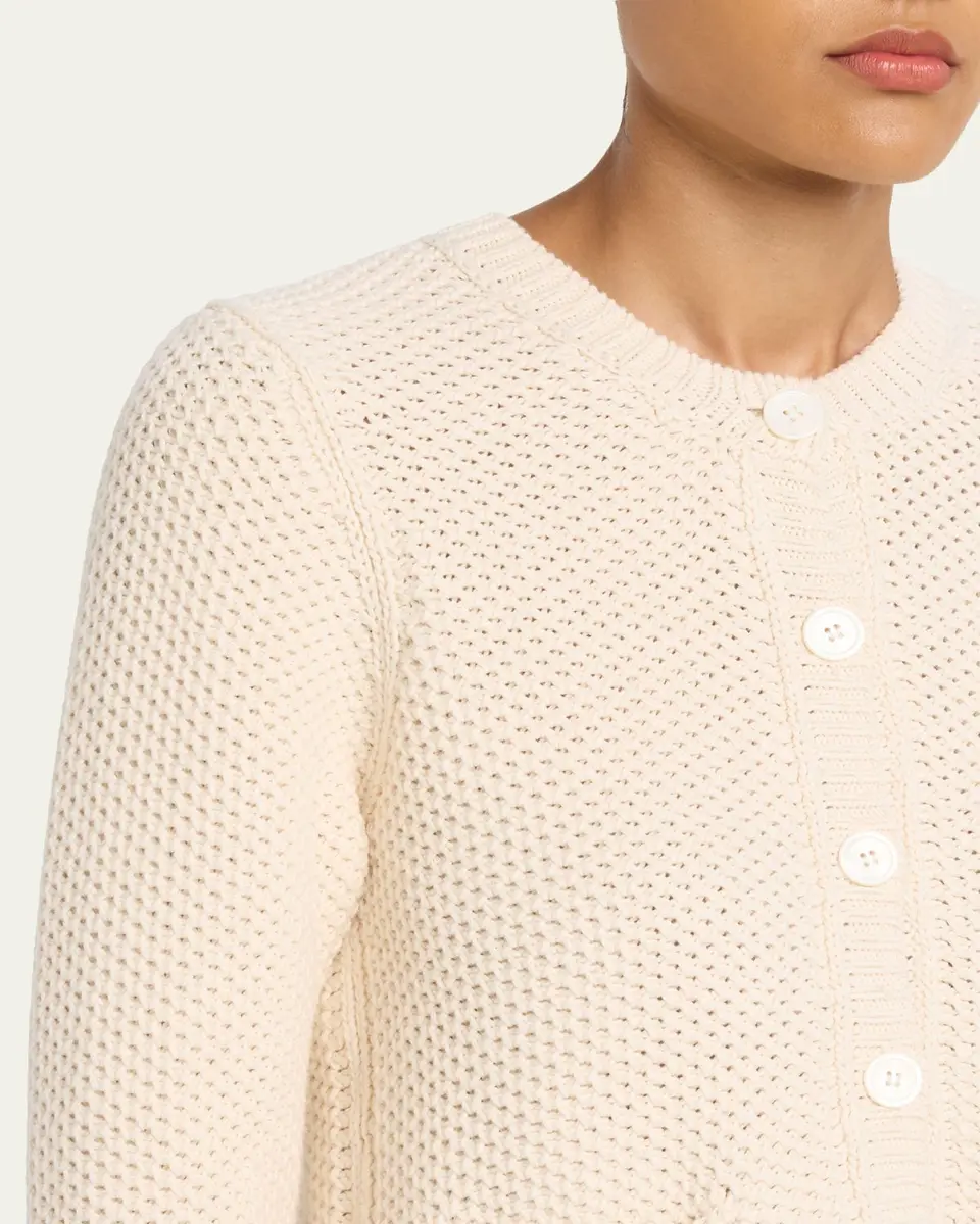 MAJESTIC FILATURES Button-Front Organic Cotton Knit Cardigan | Thumbnail 5