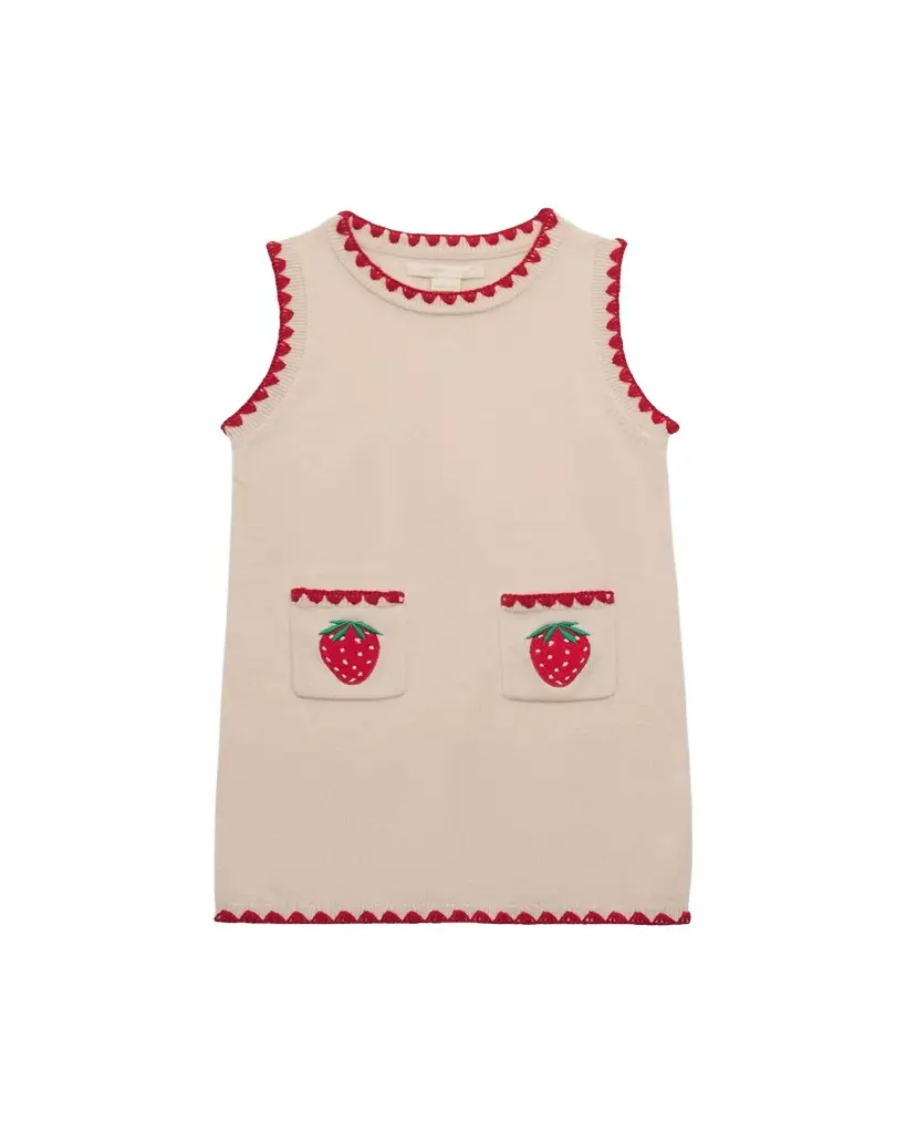 Konges Slojd Girl's Collette Sleeveless Embroidered Wool Dress, Size 18M-10 | Image 1 Konges Slojd Girl's Collette Sleeveless Embroidered Wool Dress, Size 18M-10 | Image 1