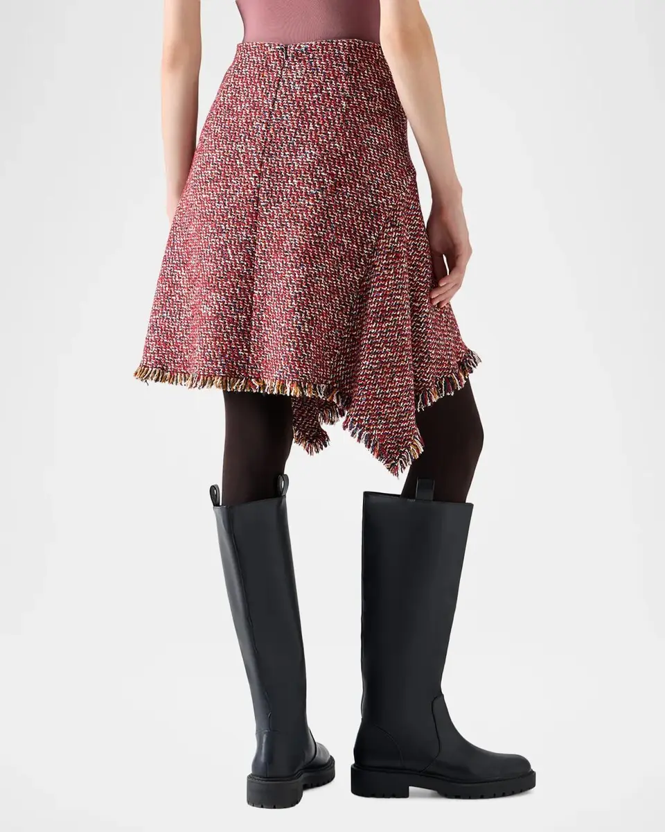 Akris punto Fringed Wool-Blend Tweed Asymmetric Skirt | Thumbnail 2 Akris punto Fringed Wool-Blend Tweed Asymmetric Skirt | Thumbnail 2