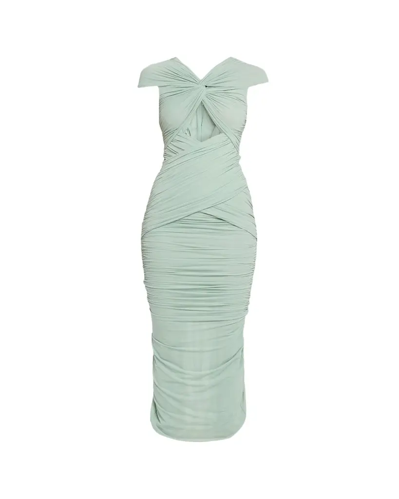 Ronny Kobo Nasha Cutout Ruched Bodycon Maxi Dress | Image 1 Ronny Kobo Nasha Cutout Ruched Bodycon Maxi Dress | Image 1
