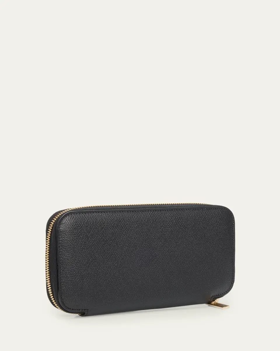 Valextra Men's Portafoglio Leather Zip-Around Wallet | Thumbnail 3 Valextra Men's Portafoglio Leather Zip-Around Wallet | Thumbnail 3