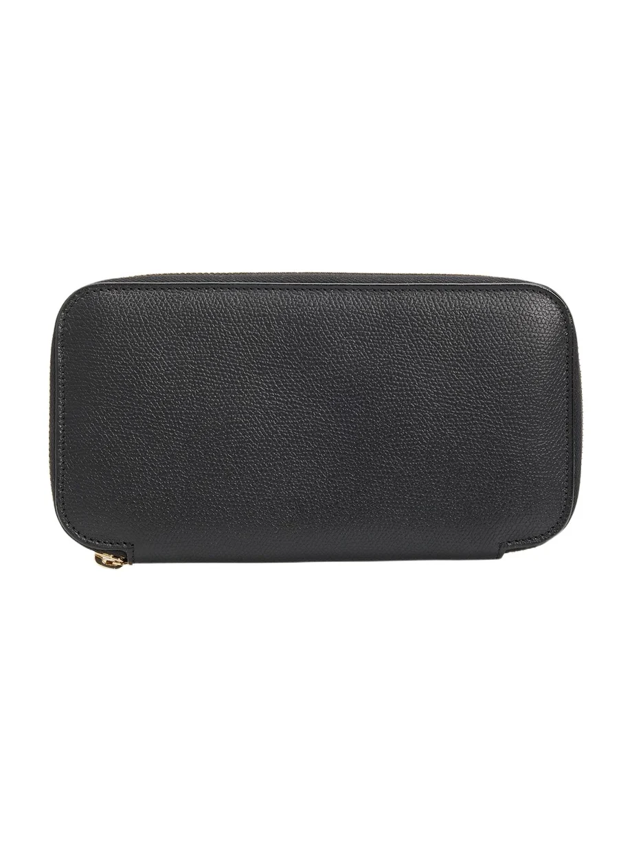 Valextra Men's Portafoglio Leather Zip-Around Wallet