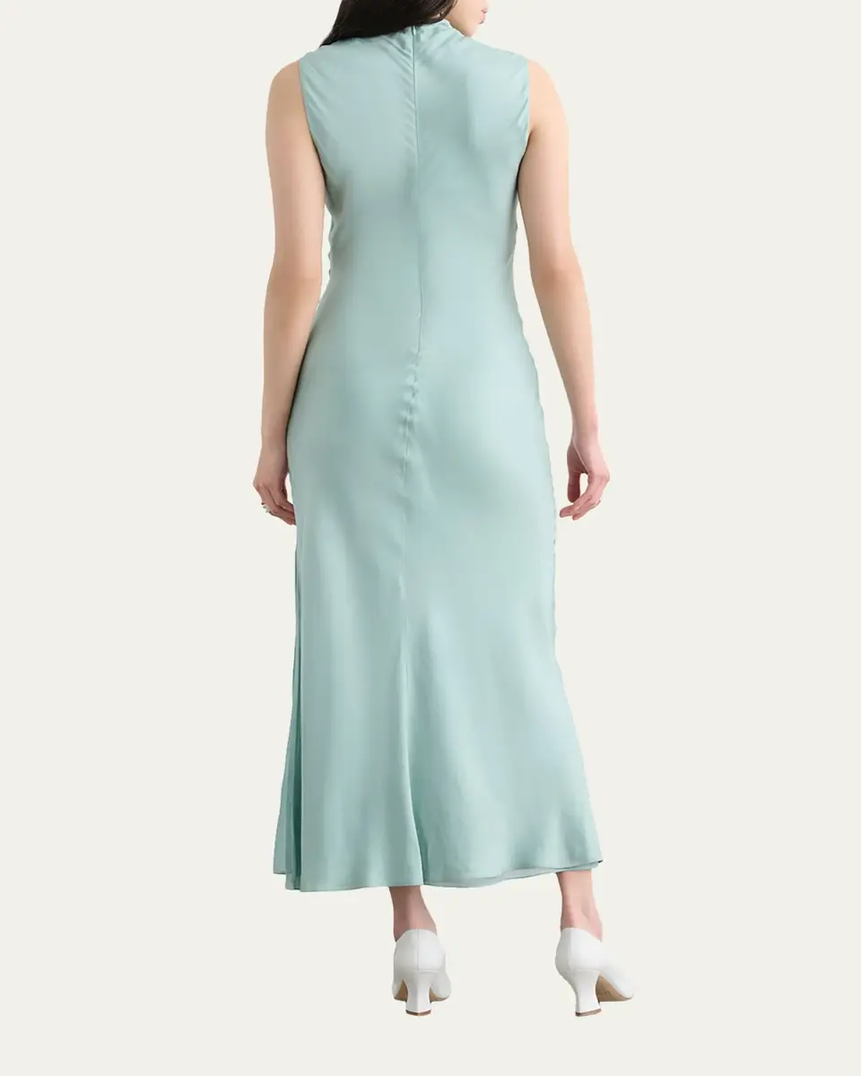 Toccin Koralie Draped-Neck Midi Dress | Thumbnail 3 Toccin Koralie Draped-Neck Midi Dress | Thumbnail 3