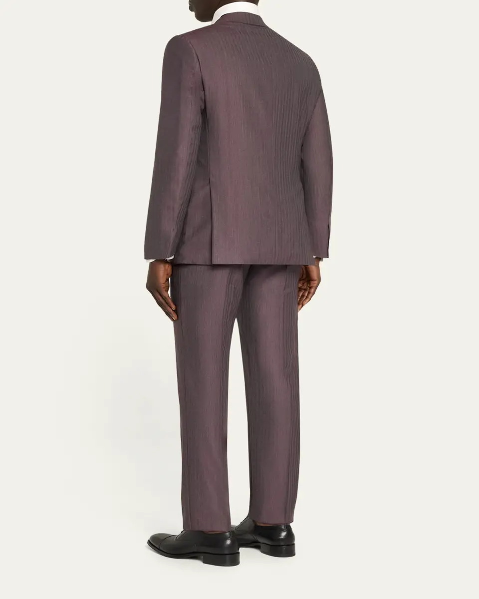 Brioni Men's Wool Herringbone Single-Breasted Suit | Thumbnail 3 Brioni Men's Wool Herringbone Single-Breasted Suit | Thumbnail 3