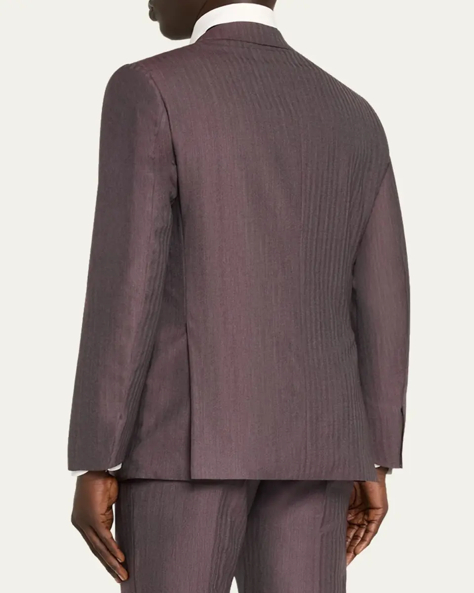 Brioni Men's Wool Herringbone Single-Breasted Suit | Thumbnail 5 Brioni Men's Wool Herringbone Single-Breasted Suit | Thumbnail 5