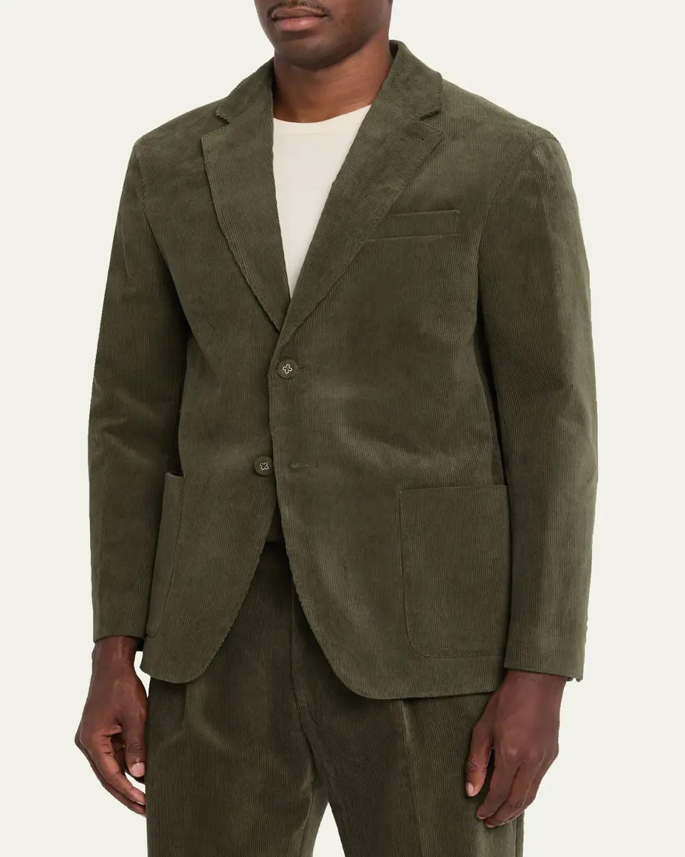 OFFICINE GÉNÉRALE Men's Michel Corduroy Single-Breasted Sport Coat | Thumbnail 4 OFFICINE GÉNÉRALE Men's Michel Corduroy Single-Breasted Sport Coat | Thumbnail 4