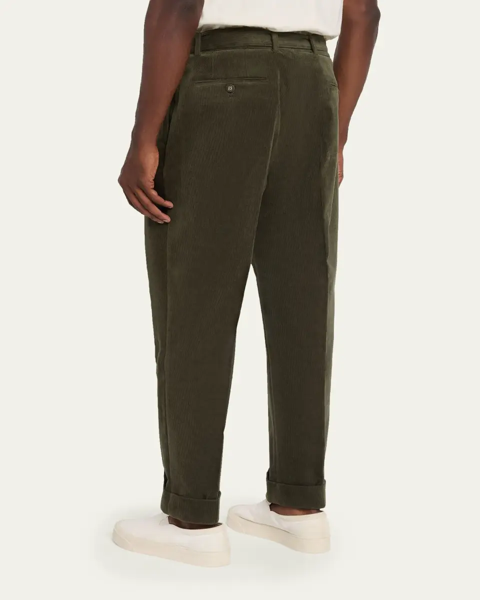 OFFICINE GÉNÉRALE Men's Hugo Corduroy Belted Trousers | Thumbnail 3 OFFICINE GÉNÉRALE Men's Hugo Corduroy Belted Trousers | Thumbnail 3