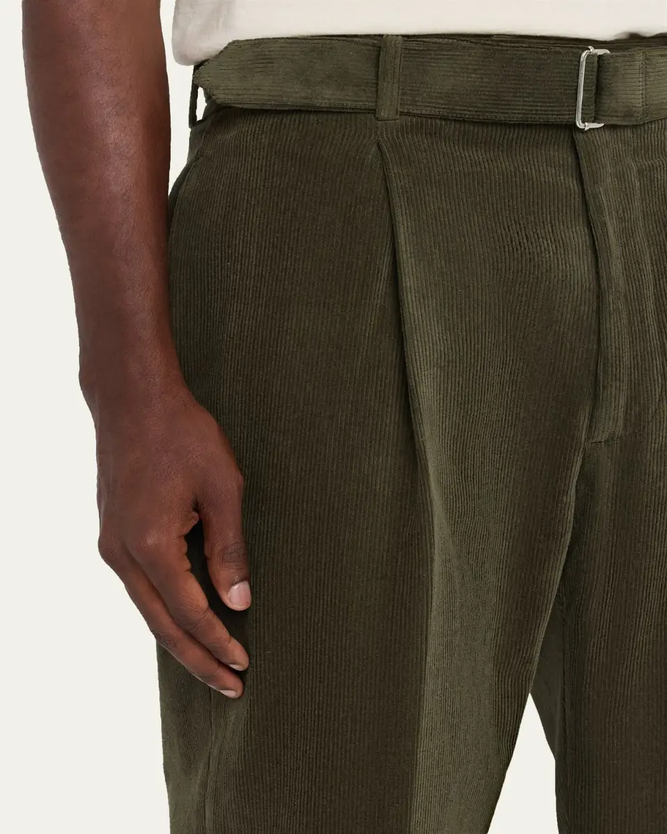 OFFICINE GÉNÉRALE Men's Hugo Corduroy Belted Trousers | Thumbnail 5 OFFICINE GÉNÉRALE Men's Hugo Corduroy Belted Trousers | Thumbnail 5