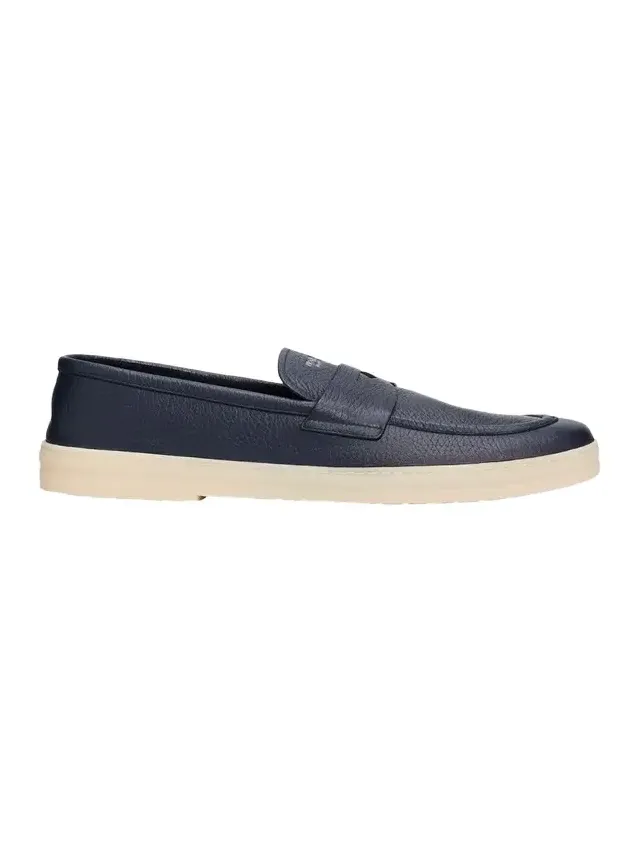 Men's Alphabet Deerskin Rubber-Sole Penny Loafers Men's Alphabet Deerskin Rubber-Sole Penny Loafers